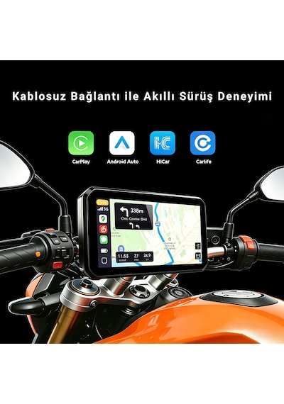İdragon M12 6.25" Motosiklet Carplay & Android Auto Ekranı, Ön-arka 2k Kamera, Tpms Destekli, Kablosuz Bağlantı, Ip67 Su Geçirmez Diğer