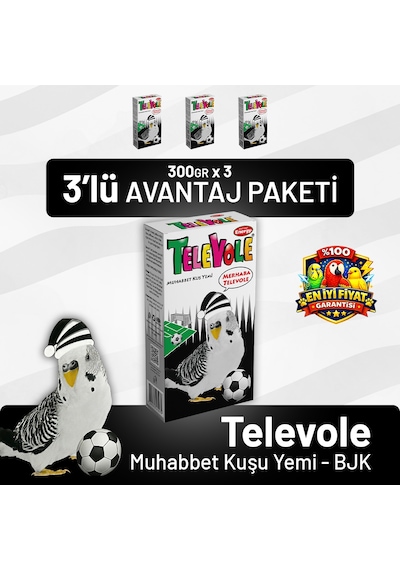 Televole Muhabbet Kuşu Yemi/bjk 300 G - 3 Adet
