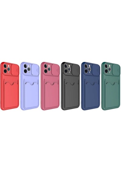 Apple Uyumlu iPhone 11 Pro Max Uyumlu Kartix Kılıf-koyu Mor Koyu Mor -