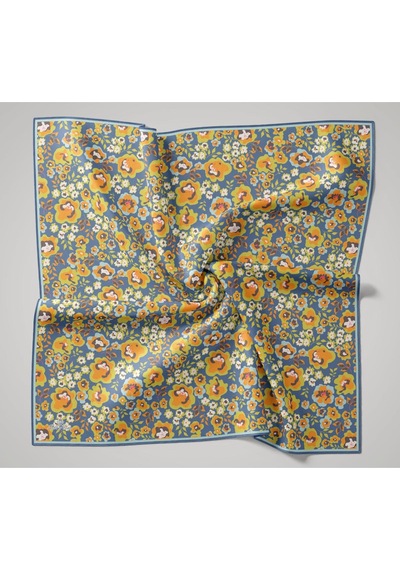 Silk Home Soft Eşarp 73090-26 Gök Mavi, Sarı, Turuncu, Gri