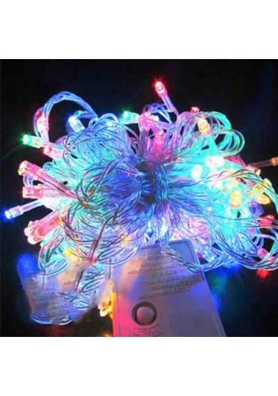 Pembe Animasyonlu Led Işık 10 Metre 100 Ampullü Yılbaşı Işıkları