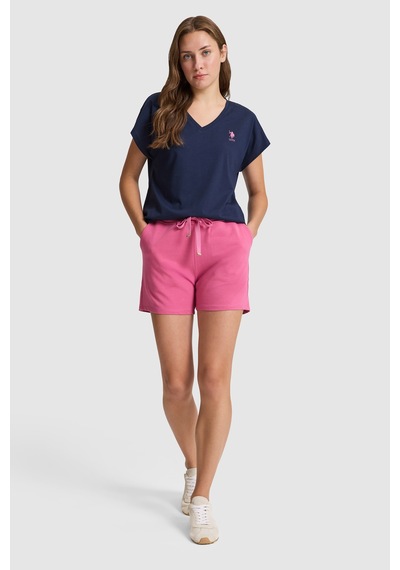U.s. Polo Assn. Kadın Fuşya Şort Örme 50323525-vr023 Fusya