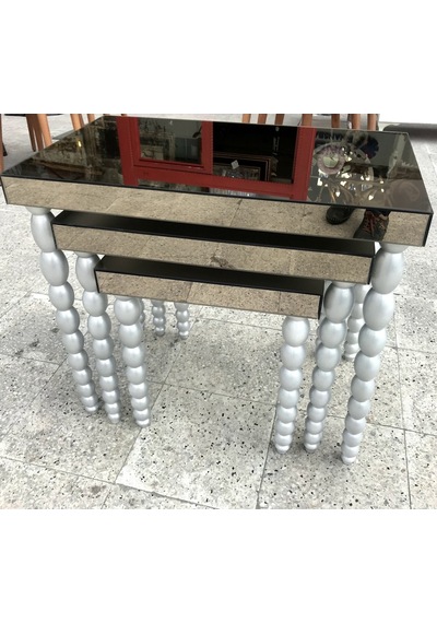 Zigon Sehpa Elma Model Beyaz Parlak Beyaz Lake Ahşap Kayın Torna (378356750)