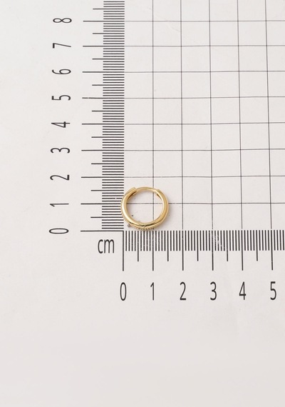 14 Ayar Altın 1.5 Cm. Çaplı Klasik Halka Küpe Sarı Altın