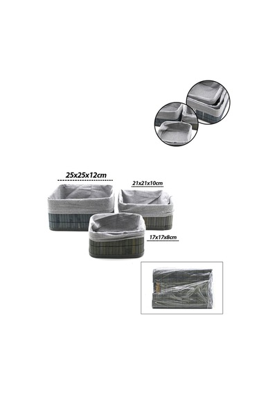 Nfsm Gri 3 Boy Kare Bambu Kenar Organizer Sepet Ahşap Altlık - Bezli 17x21x25cm 5477 Nfsn-rsgo34 Çok Renkli Çok Renkli Nfsm Gri 3 Boy Kare Bambu Kenar Organizer Sepet Ahşap Altlık - Bezli 17x21x25cm 5477 Nfsn-rsgo34 Çok Renkli Çok Renkli