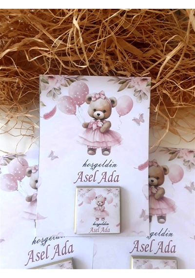 Farklı Market Ayıcıklı Pembe Hoşgelsin Bebek Çikolatası 20 Adet