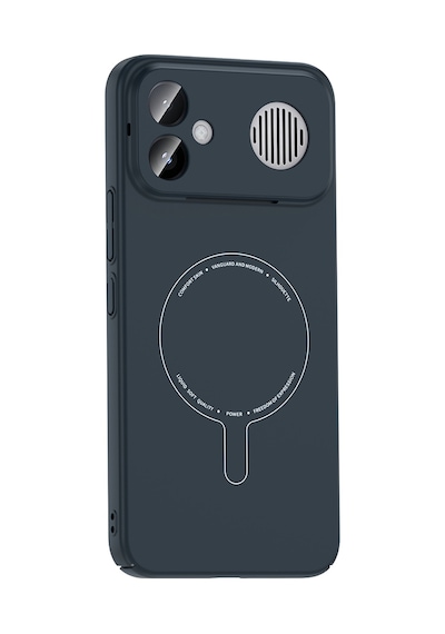 Xiaomi Poco F8 Ultra Kılıf M-safe Şarj Özellikli Kamera Korumalı Sert Pc Elio Kapak Lacivert