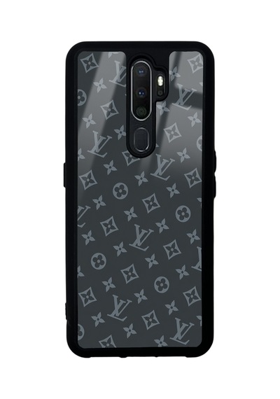 Oppo A5 2020 Gray Lv Tasarımlı Glossy Telefon Kılıfı Gri