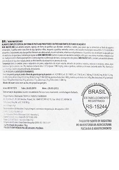 Mini Wafers Mix 18gr Vatoz Ve Çöpçü Balığı Yemi