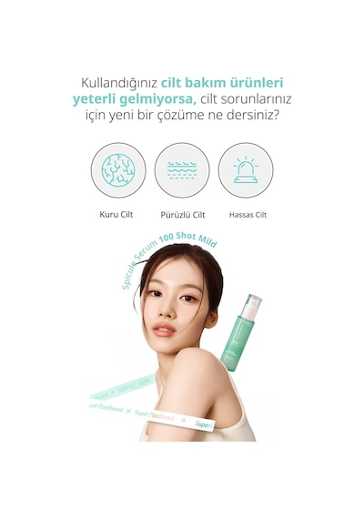 Hassas Ciltler İçin Yoğun Nemlendirici Bakım Serumu Super Panthenol Spicule Serum 100 Shot Mild 60063283