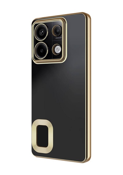 Xiaomi Redmi Note 13 Pro 4g Kılıf Kamera Korumalı Logo Gösteren Zore Omega Kapak Siyah
