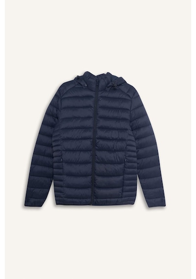 Defacto Su Geçirmez Slim Fit Dar Kesim Kapüşonlu Fermuarlı Şişme Mont N4661az25aunv175 Lacivert