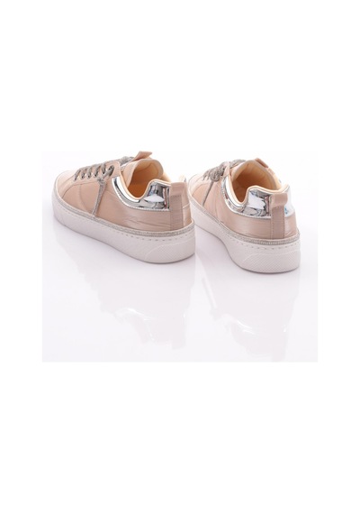 Dgn 2477 Kadin Taş İp Desenli Sneaker Ayakkabi 2477-1571-R0178 Bej