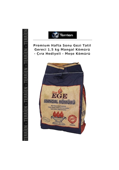 Premium Hafta Sonu Gezi Tatil Gereci 1.5 Kg Mangal Kömürü - Çıra Hediyeli - Meşe Kömürü Diğer