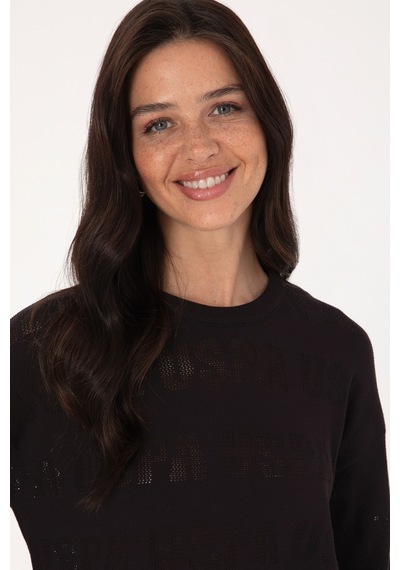 U.s. Polo Assn. Kadın Siyah Kazak /triko 50309651-vr046 Sıyah