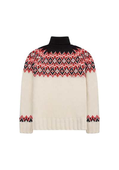 Styleboom X Peraluna Cotswald Faır Isle Pullover Balıkçı Yaka Baklava Desen Kazak Kadın Triko Kazak - Ekru Multi-ekru Ekru Styleboom X Peraluna Cotswald Faır Isle Pullover Balıkçı Yaka Baklava Desen Kazak Kadın Triko Kazak - Ekru Multi-ekru Ekru