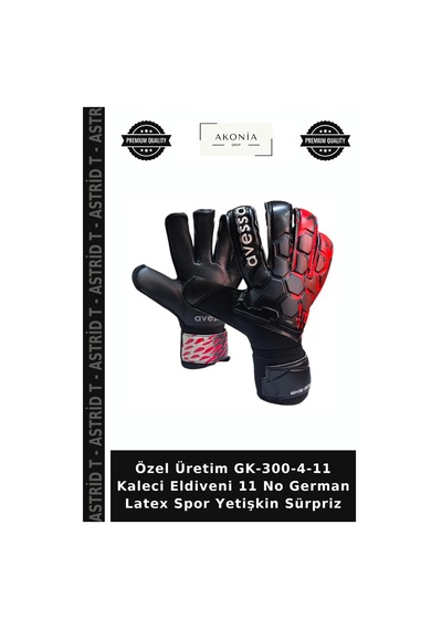 Özel Üretim Gk-300-4-11 Kaleci Eldiveni 11 No German Latex Spor Yetişkin Sürpriz Çok Renkli