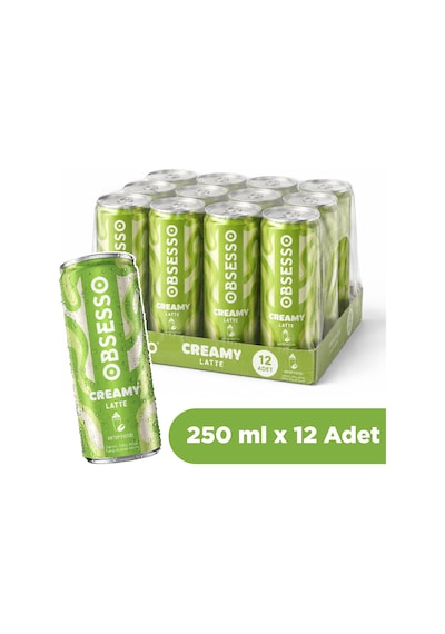Obsesso Creamy Antep Fıstığı Latte 250 Ml X 12 Adet Hazır
