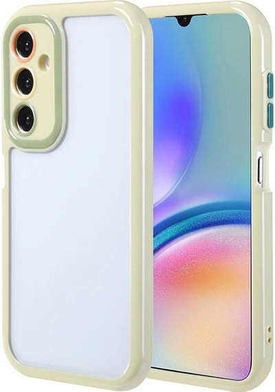Galaxy A05s Kılıf Kamera Korumalı Renkli Kenar Ve Çerçeve Tasarımlı Zore Vitamin Kapak Yeşil