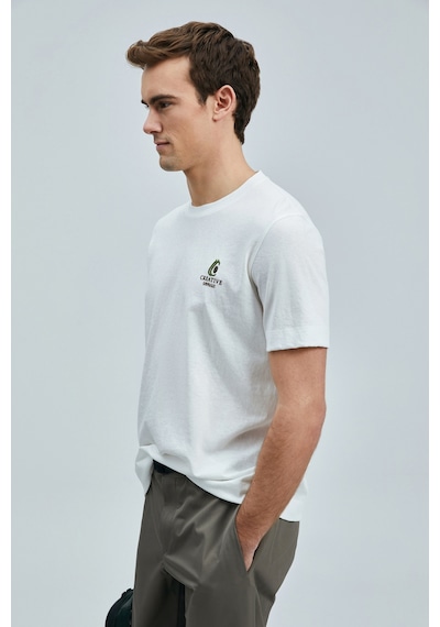 Lufian 111020263 Olıvıa Modern Grafik T- Shirt Erkek Tişort Beyaz