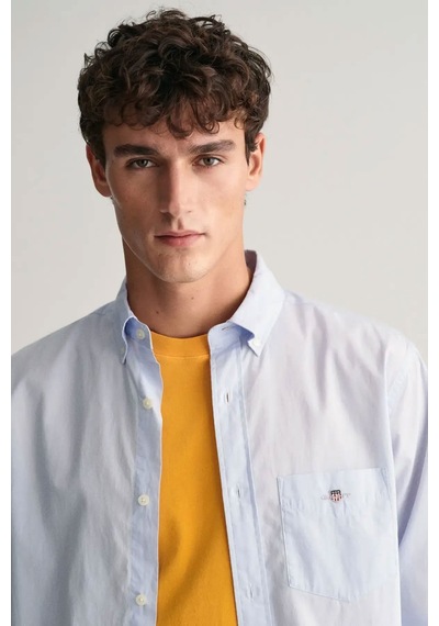 Gant Erkek Regular Fit Düğmeli Yaka Gömlek - Mavi Lıght Blue