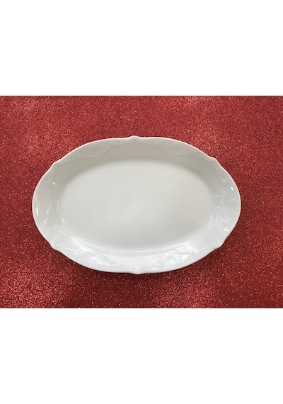Porland Porselen Queen Beyaz 23 Cm Kayık Tabak 2 Adet