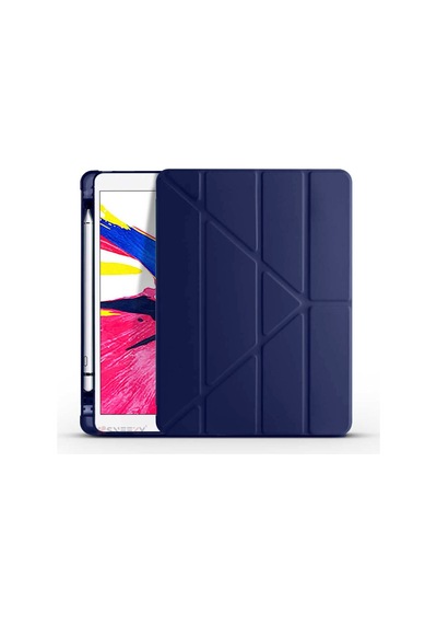 Apple Uyumlu iPad 9.nesil 10.2 İnç 2021 Üçgen Katlanabilir Kaleml