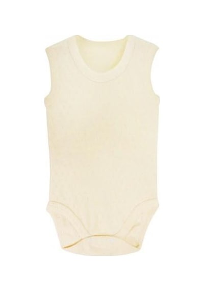 Sema Baby Jakarlı Askılı Badi Body - Krem 18-24 Ay Beyaz - Açık Lacivert