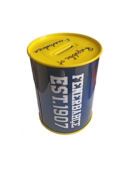 Fenerbahçe Metal Kumbara Orta Boy Orjinal Lisanslı 1 Adet Fb Kumbara Taraftar Kumbara Sarı Kanarya 12x9 Cm