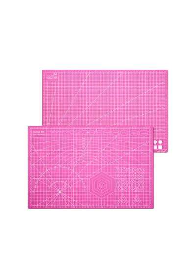A3 Ebat Kesme Matı Patchwork - Cutting Mat - Kesim Altlığı - Kesim Tablası - 42x30cm - Pembe