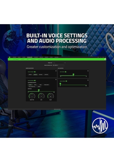 Razer Audio Mixer - Xlr, 3,5 Mm Ve Optik Girişe Sahip Usb Ses Arabirimi - Sessiz Düğmeli 4 Kanallı Arabirim - Tak Ve Çalıştır Siyah