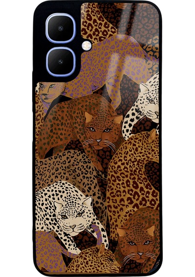 İnfinix Smart 10 Leoparlar Tasarımlı Glossy Telefon Kılıfı Çok Renkli