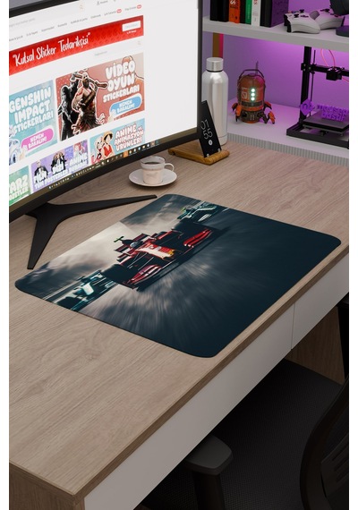 F1 Kaymaz Dikişli Kauçuk Oyuncu Mousepad V1 - 48x40 Xl Gaming Mouse Pad Fare Altlığı