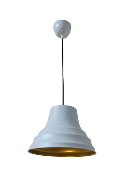 Dylight Retro Metal Dekoratif Sarkıt Avize Beyaz İçi Gold Çap:27 Cm
