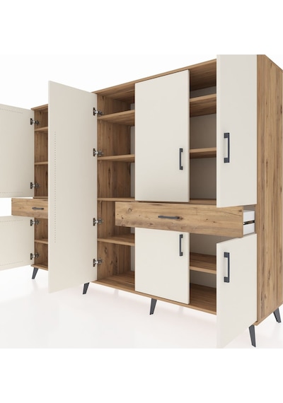 Hyperion Dolap 12 Raflı 2 Çekmeceli 8 Kapaklı 220x44x163 Çam-ayta Çam-aytaşı/çam Hyperion Dolap 12 Raflı 2 Çekmeceli 8 Kapaklı 220x44x163 Çam-ayta Çam-aytaşı/çam