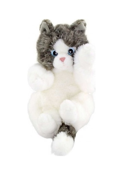 LİSANSLI  FLOPY OYUNCU YAVRU GRİ KEDİCİK PELÜŞ 24 CM