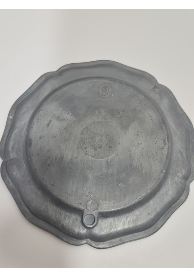 Vintage Zınn Çerçeveli Dekoratif Çiçek Temalı Duvar Tabağı 10cm 005