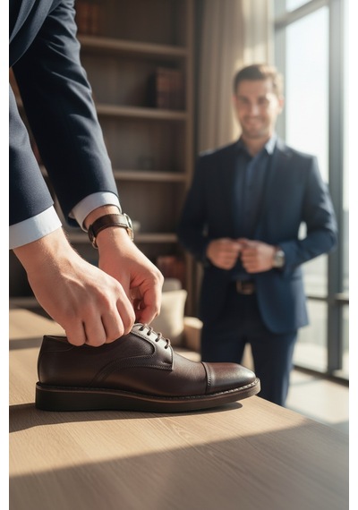 Enoch Erkek Hakiki Deri Klasik Ayakkabı Mikro Delikli Yan Panelli Ve Cap Toe Detaylı Comfort Tabanlı Bağcıklı Model Kahverengi Enoch Erkek Hakiki Deri Klasik Ayakkabı Mikro Delikli Yan Panelli Ve Cap Toe Detaylı Comfort Tabanlı Bağcıklı Model Kahverengi