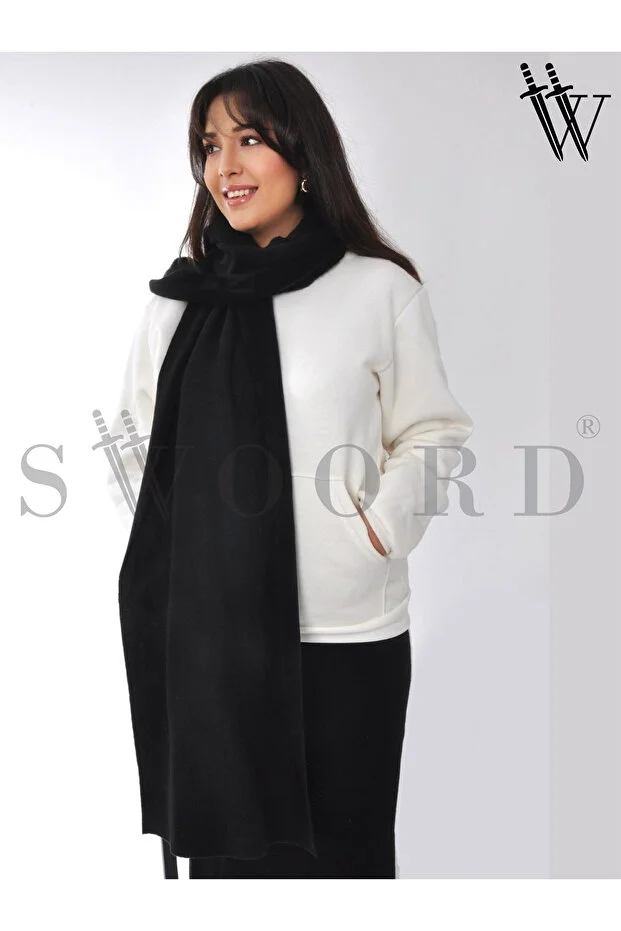 Baliva Polar Atkı / Polar Kaşkol Siyah