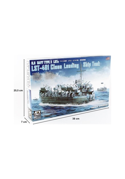 Afv Club Se73519 1/350 Ölçek, Lst-491 Class Çıkartma Gemisi, Plastik Model Kiti