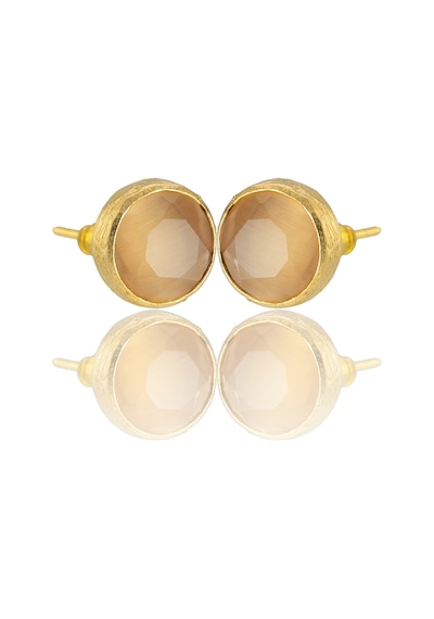 Kadir Jewellery 22 Ayar Altın Kaplama Kadın Minimal Küpe -el İşçiliği Ve Hipoalerjenik Küpe Turuncu 47472197