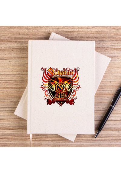 Sabaton Coat Of Arms Siyah Çizgisiz Kanvas Defter