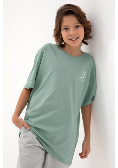 U.S. Polo Assn. Erkek Çocuk Su Yeşili Oversize Bisiklet Yaka Tişört 50298981-VR048 U.S. Polo Assn. Erkek Çocuk Su Yeşili Oversize Bisiklet Yaka Tişört 50298981-VR048