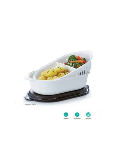 Tupperware Oval Servis 4 L Süzgeçli Çok Amaçlı Saklama Kabı Hsg N1142918 Çok Renkli