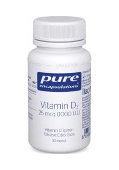 Pure Encapsulations Vitamin D3 1000IU 30 Kapsül