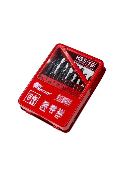 Mercure Hssst19 Metal Kutulu Hss Matkap Ucu Seti 1-10mm 19 Parça