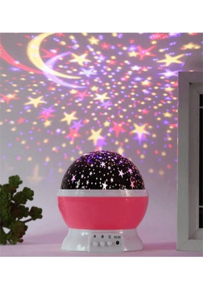 Çocuk Odası Gece Lambası Mavi Dönen Projeksiyon Gece Lambası