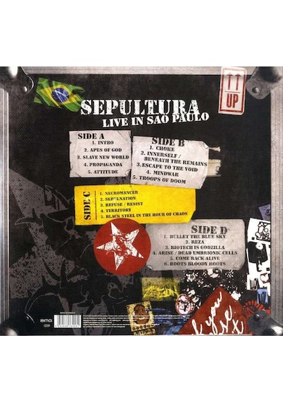 Sepultura - Live In Sao Paulo Smokey Vinyl 2 Lp - Plak