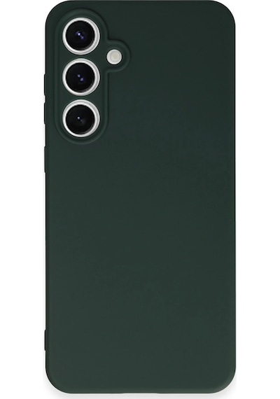 Newface - 113 - Samsung Galaxy S24 Fe Kılıf Nano İçi Kadife Silikon - - Edntrend - Koyu Yeşil