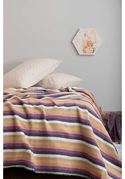 Sarar 180x200 Çift Kişilik Dört Mevsim Battaniye - Renkli